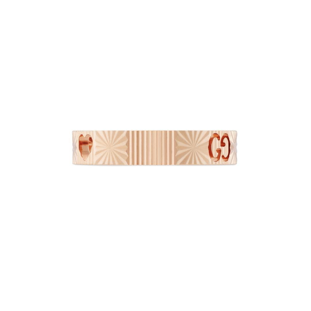 Icon Ring in 18kt Pink Gold YBC729460001 Gucci Jewelry