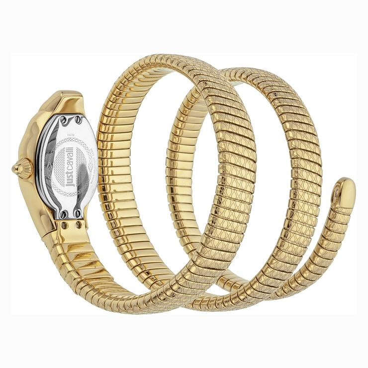 Ladies Glam Snake Gold Dial Watch JC1L112M0025 Just Cavalli