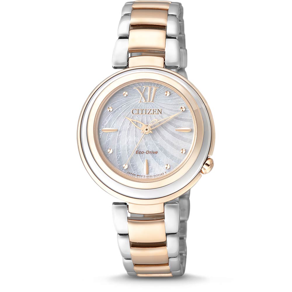 Ladies Analog Mother of Pearl Dial Watch EM0335-51D Citizen