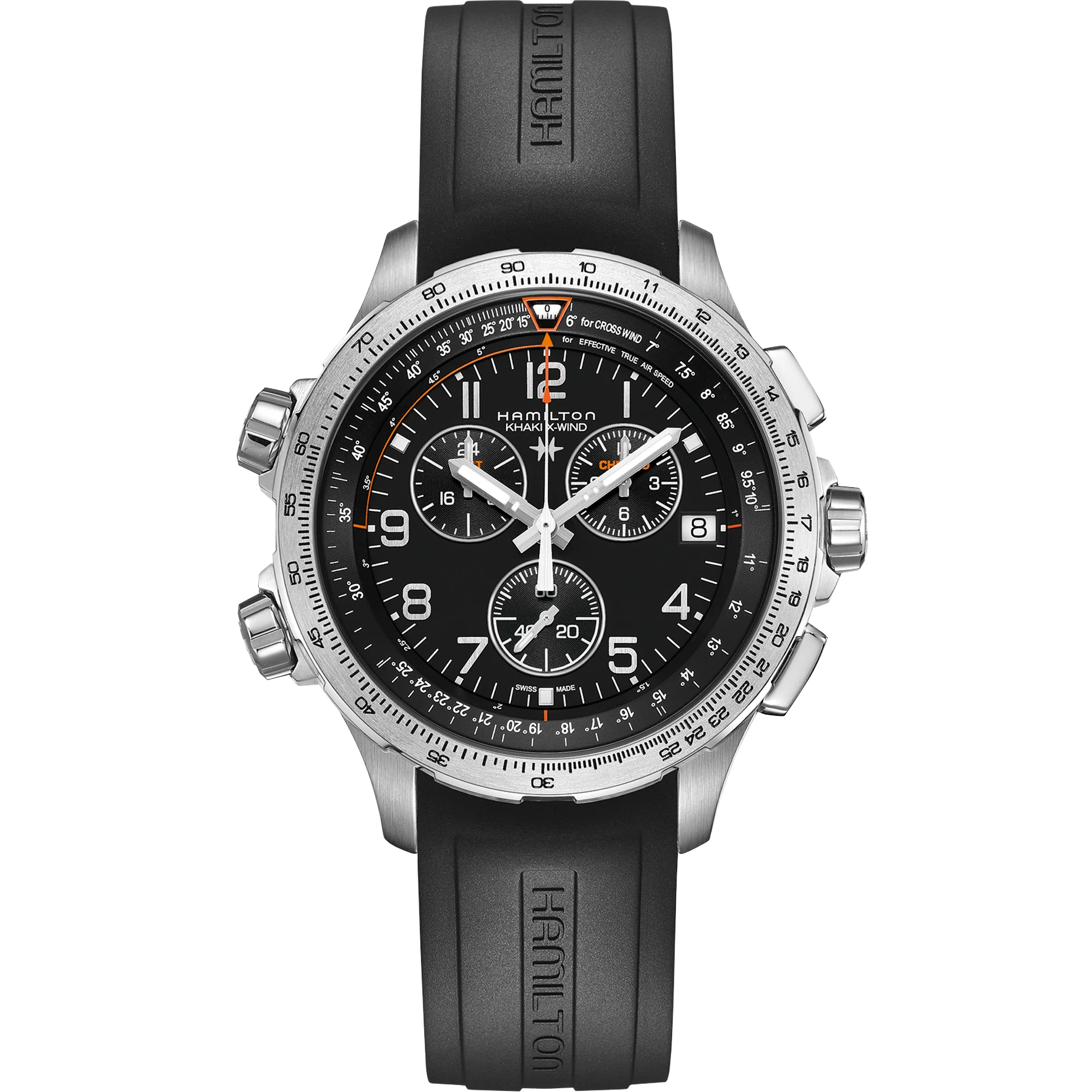 Men's Khaki Aviation X-Wind Gmt Chrono Quartz Watch H77912335 Hamilton