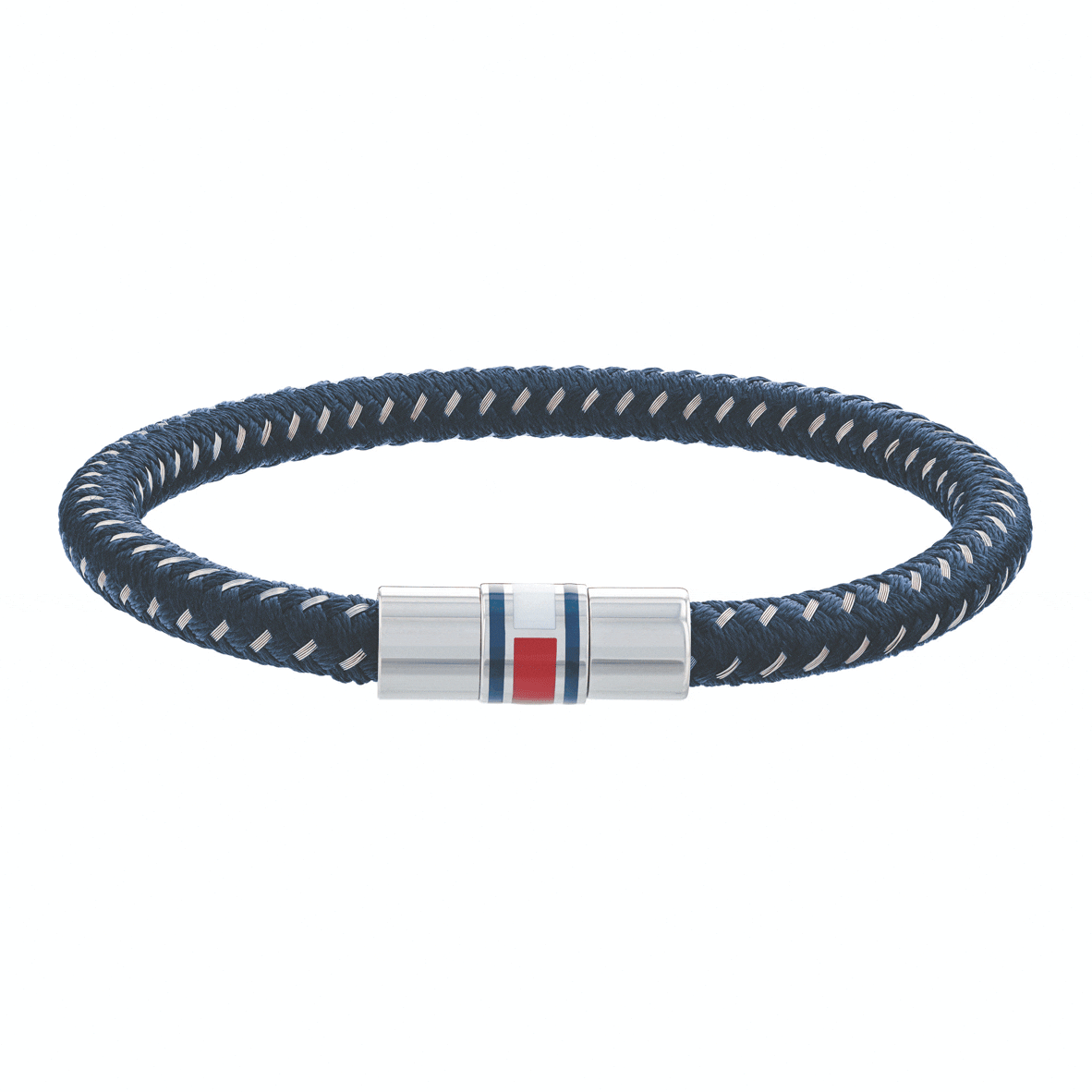 Men's Stainless Steel & Blue Cotton Bracelet 2790003 Tommy Hilfiger Jewelry