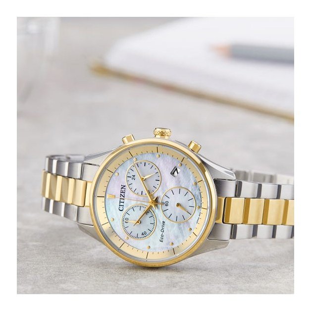 Ladies Silhouette Chronograph Watch FB1444-56D Citizen