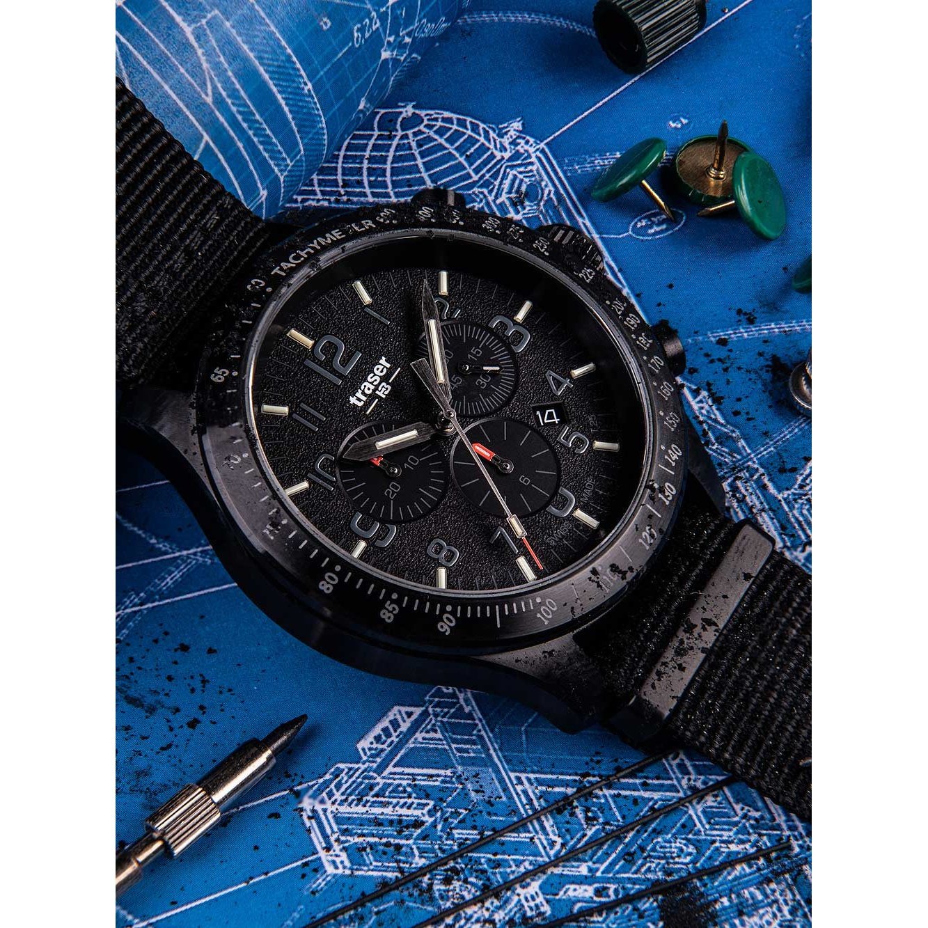 Men's P67 Officer Pro Chronograph Black 109465 Traser