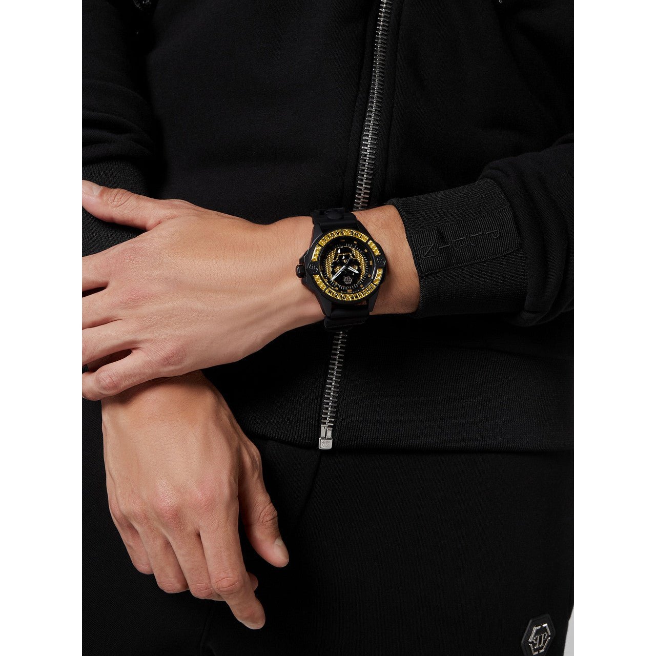 Men's $kull Carbon Fiber Watch 44mm PWAAA1922 Philip Plein