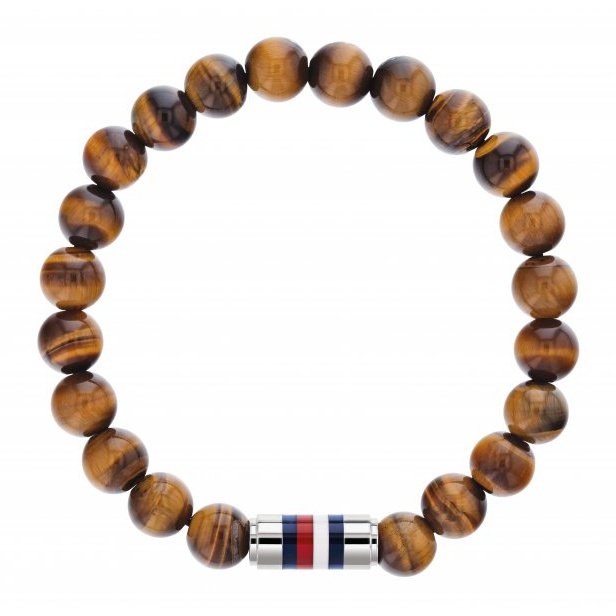 Stainless Steel Tigers Eye Beaded Bracelet 2790067 Tommy Hilfiger Jewelry