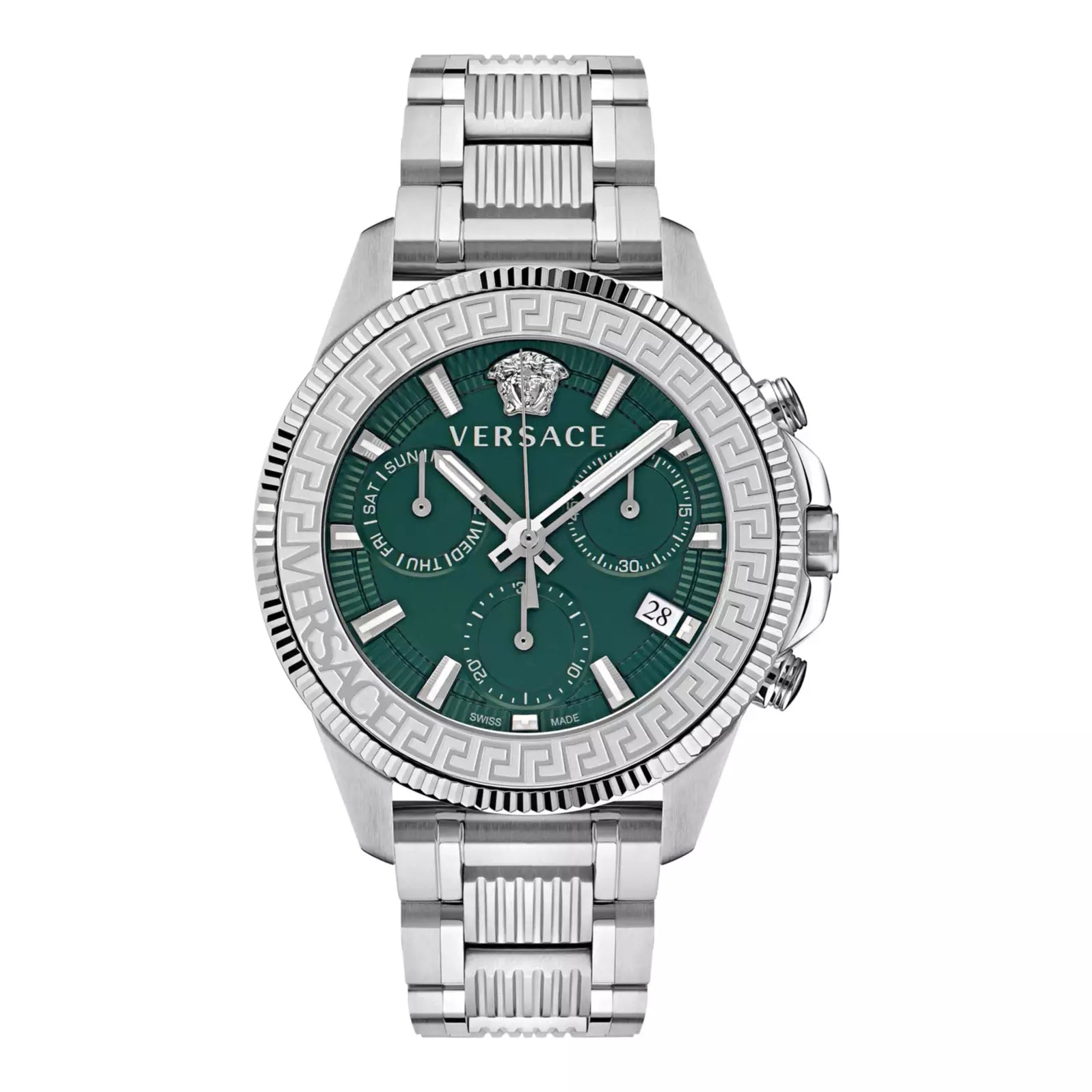 Versace Greca Action Round Dial Men Watch - VE3J00522 Helios Watch