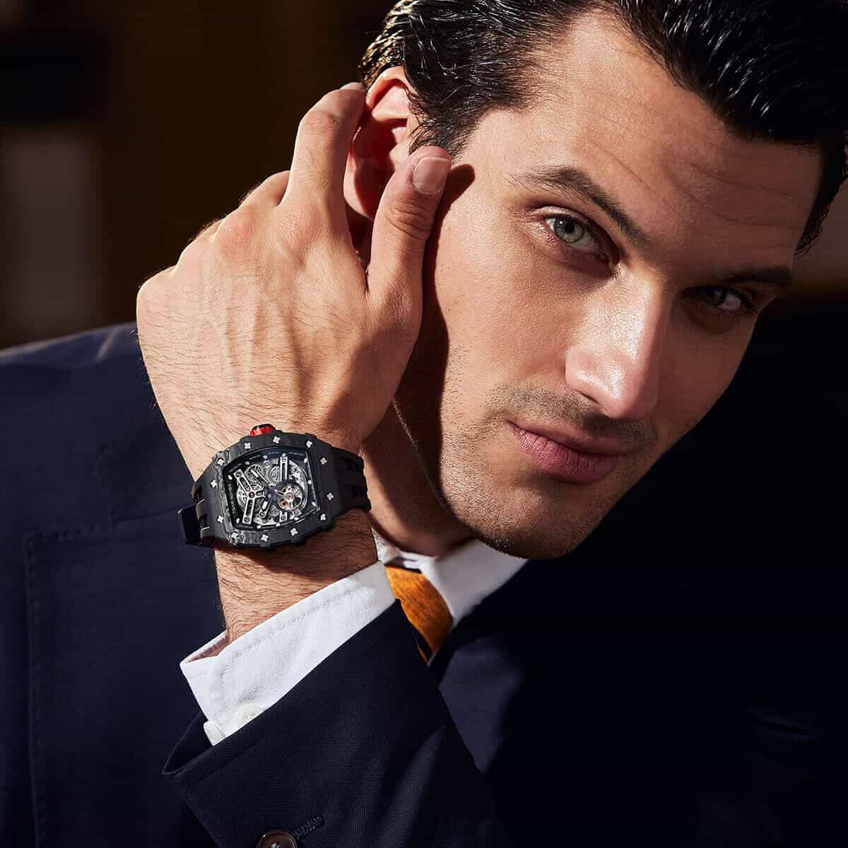 Men's Elemental Carbon Fiber Automatic Watch (TB8208CF-38)