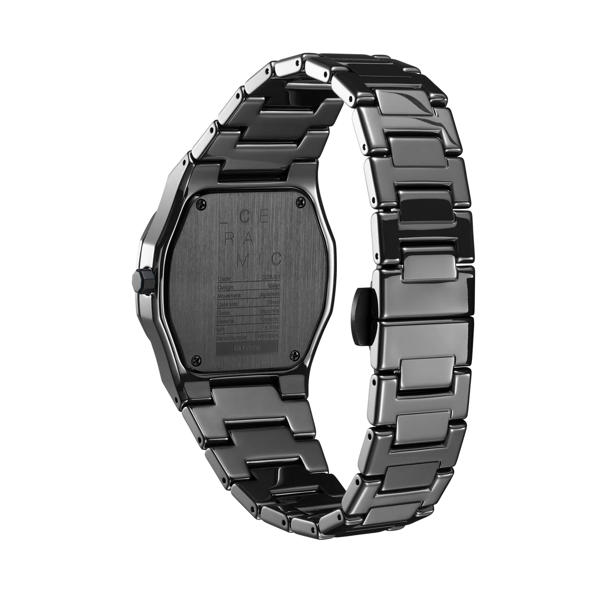 Unisex Pure Black Watch (D1-CEBU01)