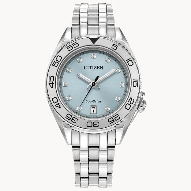 Ladies Carson Blue Eco-Drive Watch FE6161-54L Citizen