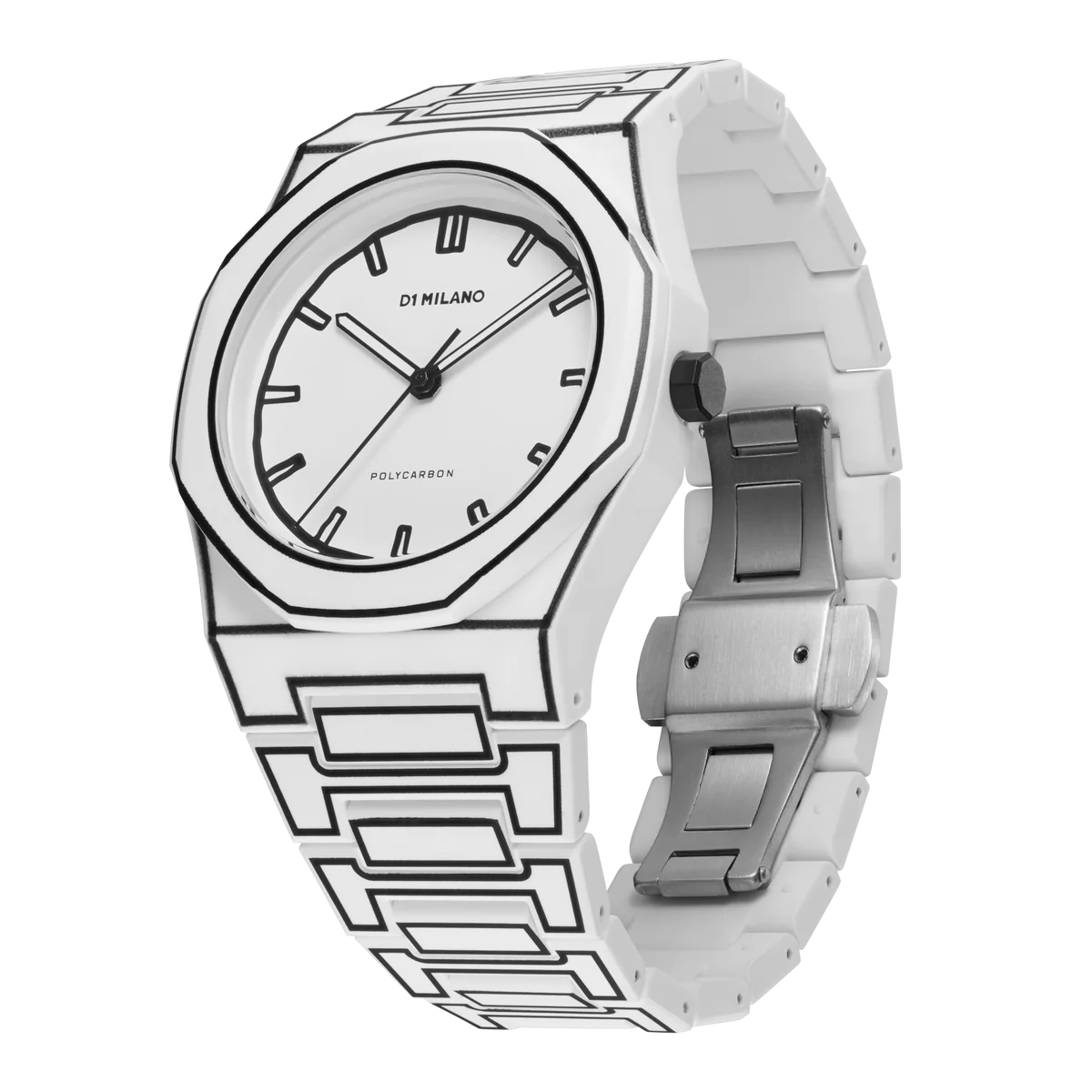 Men's White Sketch Watch (D1-PCBJ34)