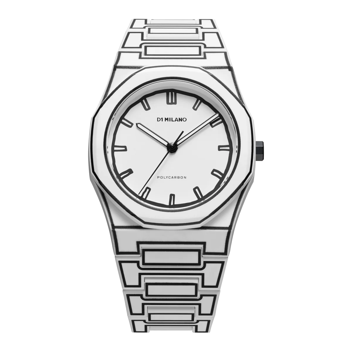 Men's White Sketch Watch (D1-PCBJ34)