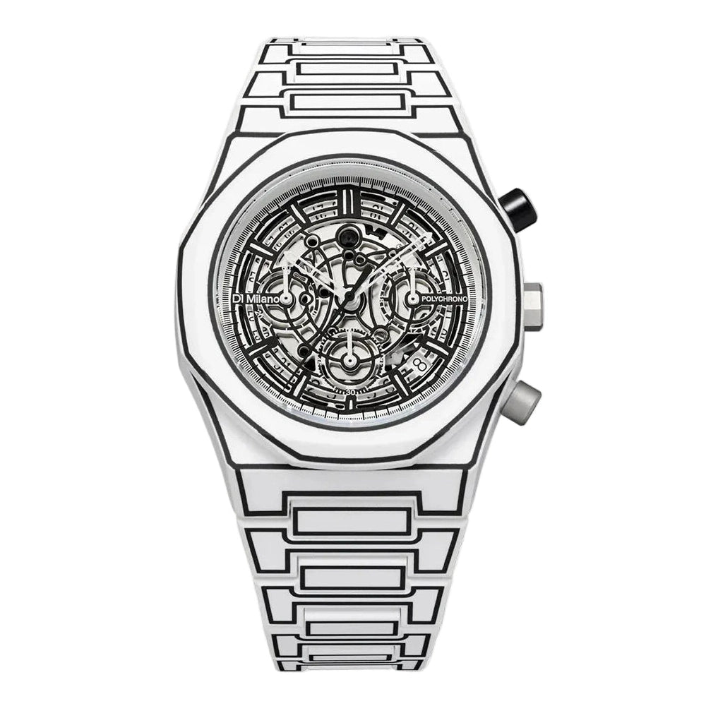 Men's White Sketch Watch (D1-PHBJ13)