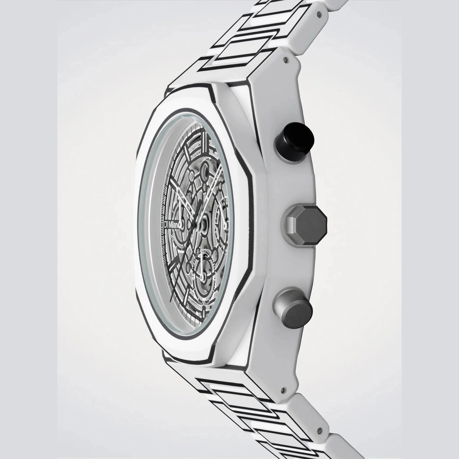 Men's White Sketch Watch (D1-PHBJ13)