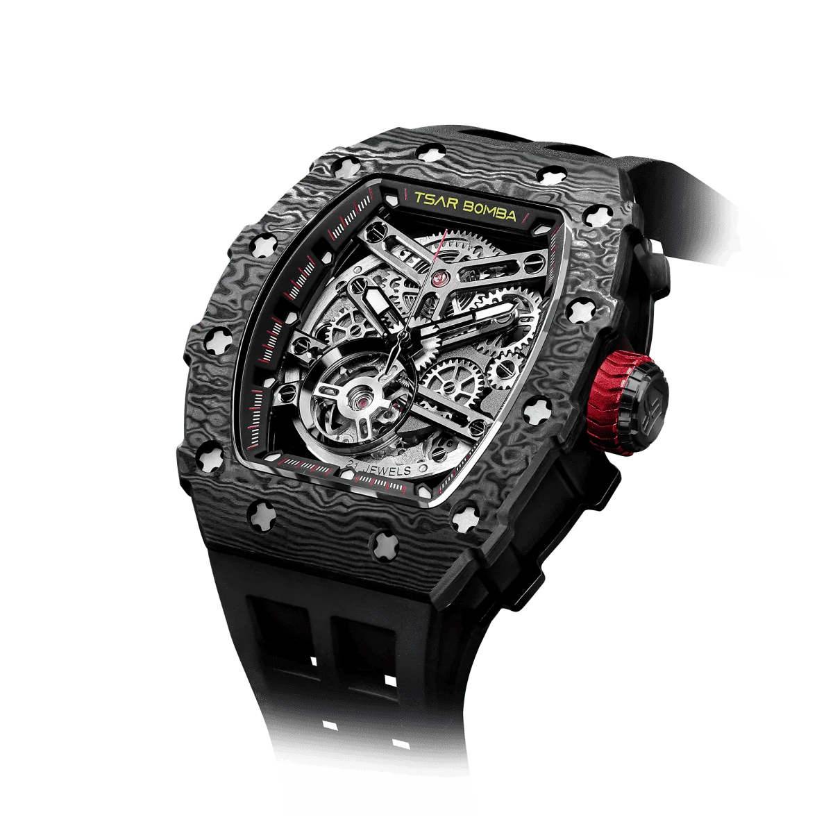 Men's Elemental Carbon Fiber Automatic Watch (TB8208CF-38)