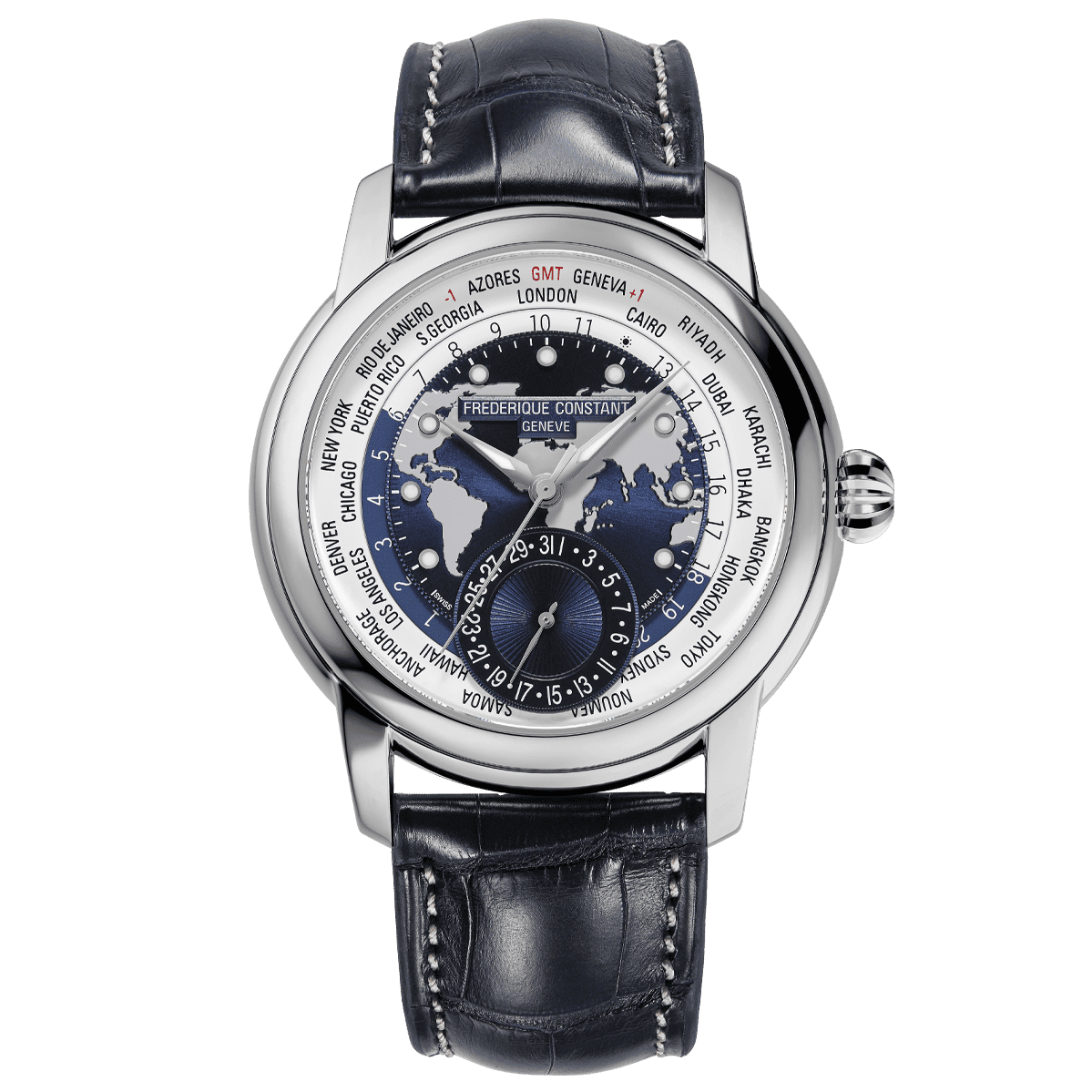 Men's Manufacture Classic Worldtimer Watch FC-718NWWM4H6 Frederique Constant