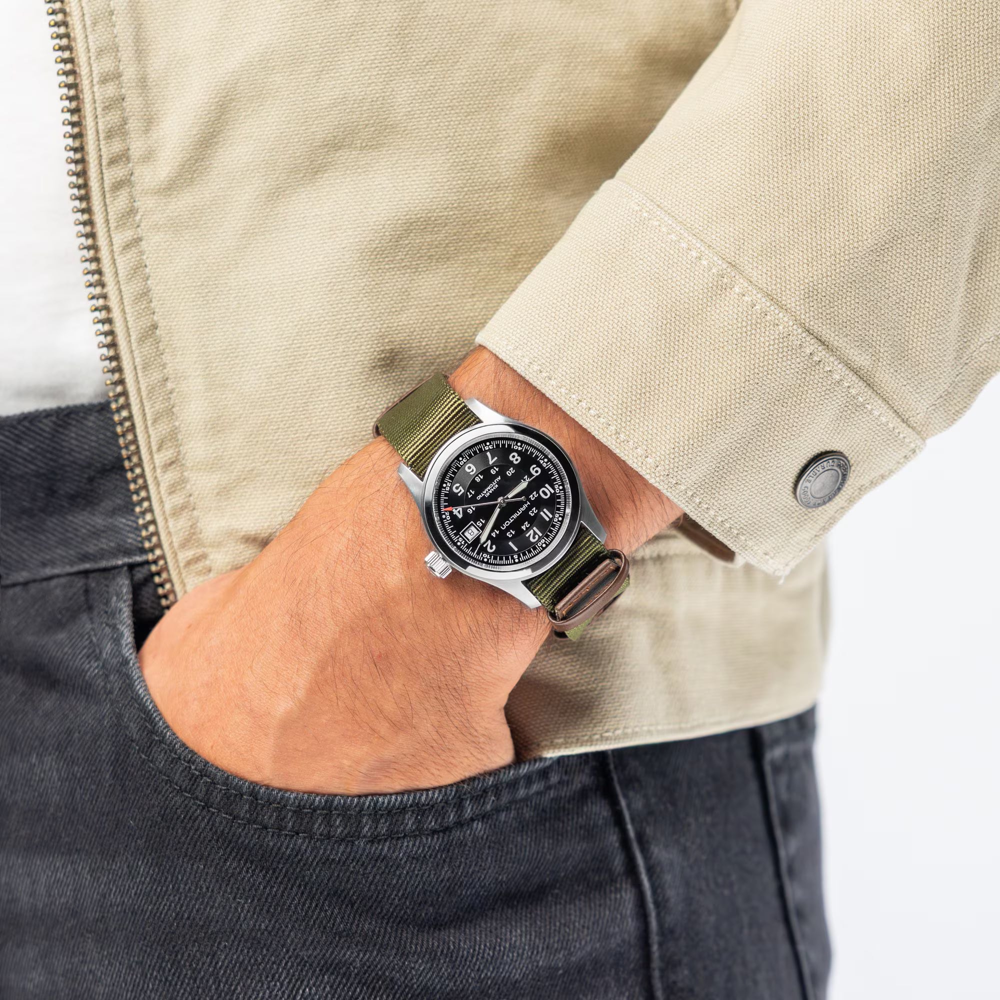 Men's Khaki Field Watch (H70475930)
