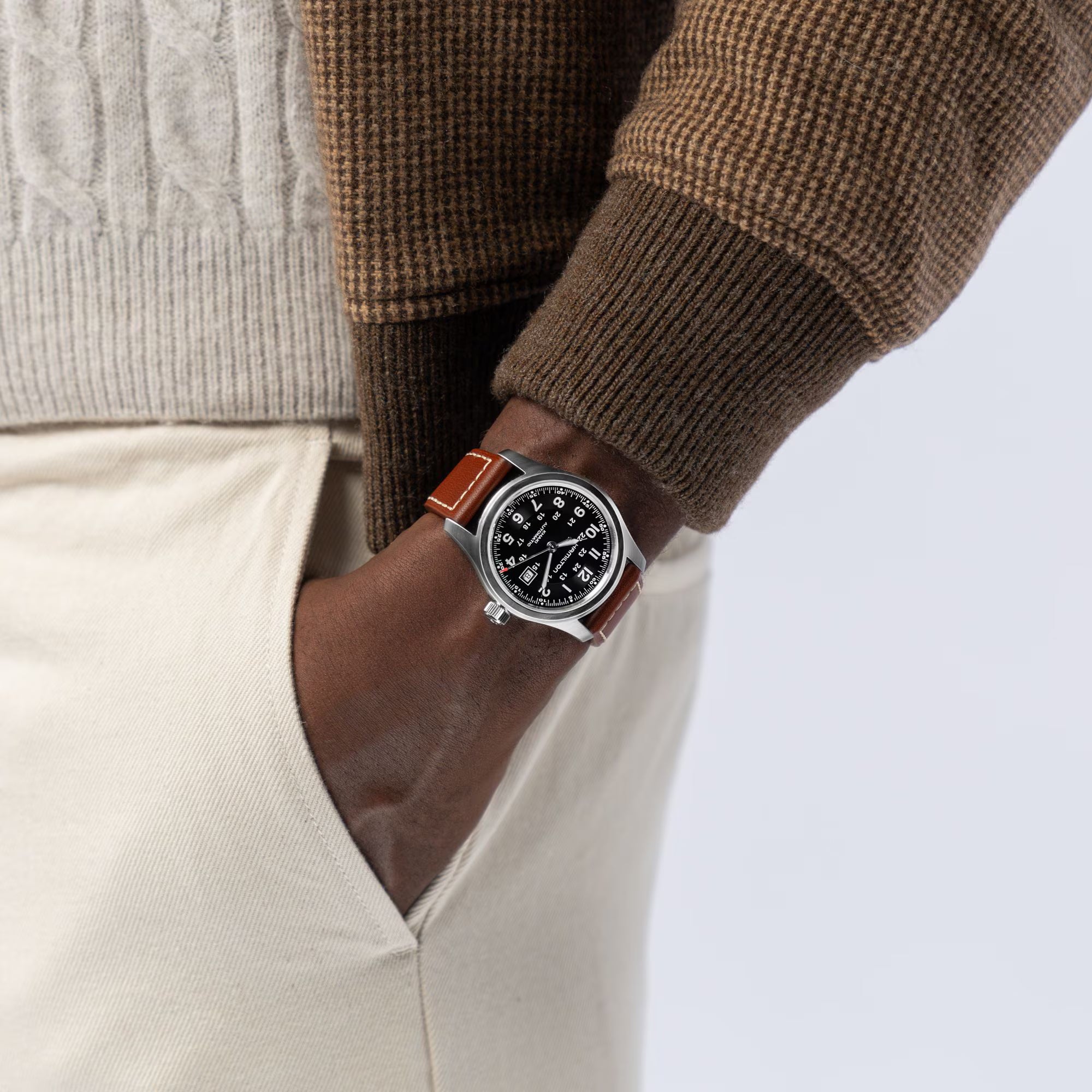 Men's Khaki Field Watch (H70555533)