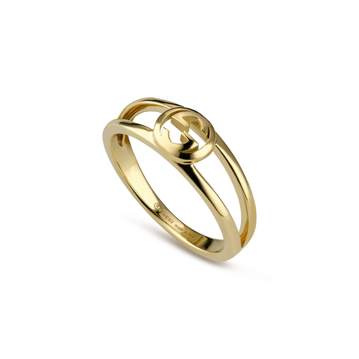 Gucci Interlocking 18k Two-Band Ring (YBCA000MX001)