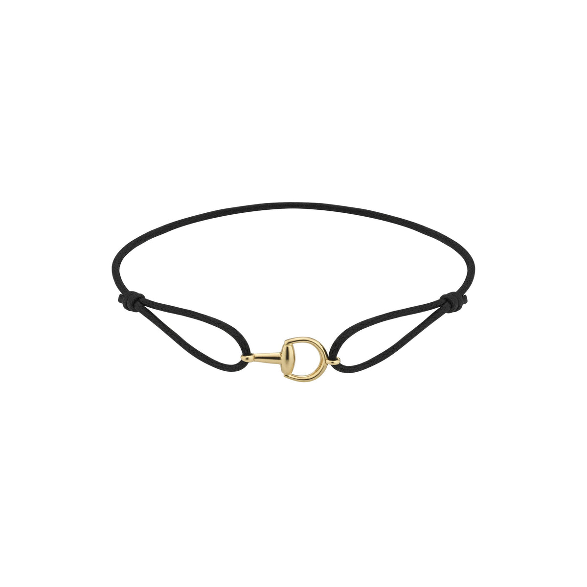 Gucci Horsebit 18k Gold and Cord Bracelet (YBA874902001)