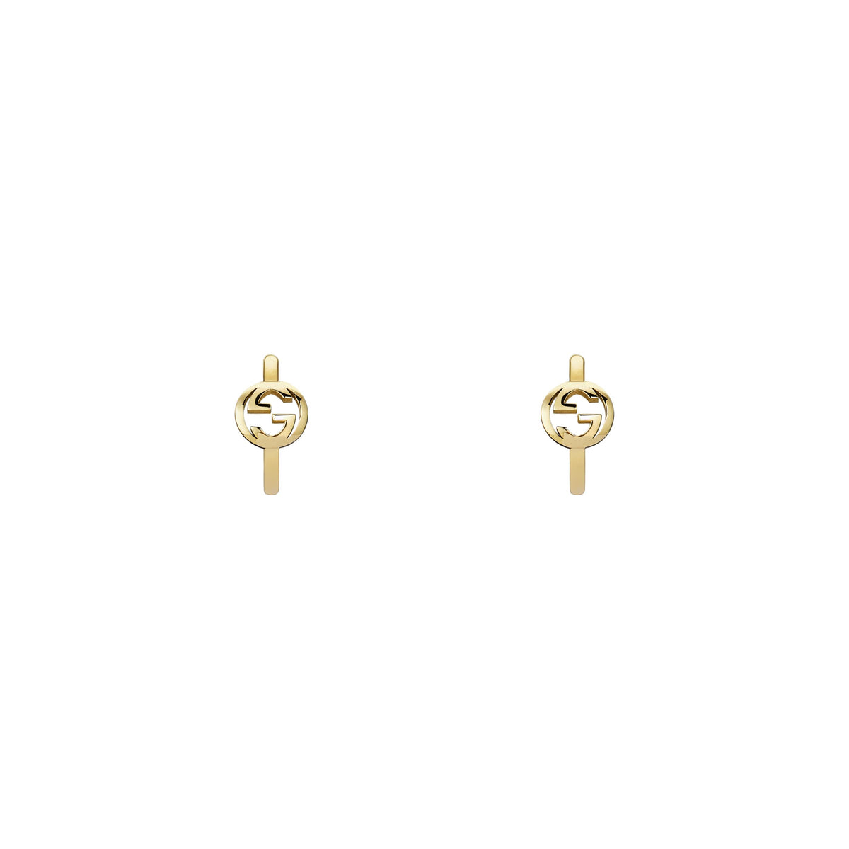 Gucci Interlocking 18k Hoop Earrings (YBDA000NA001)