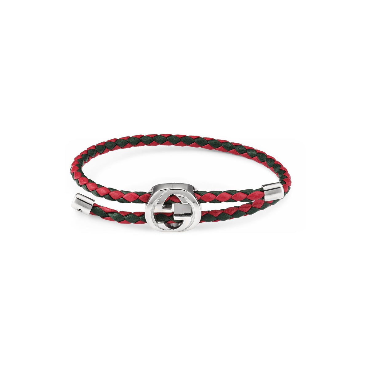 Gucci Web Braided Leather Bracelet (YBA874343001)