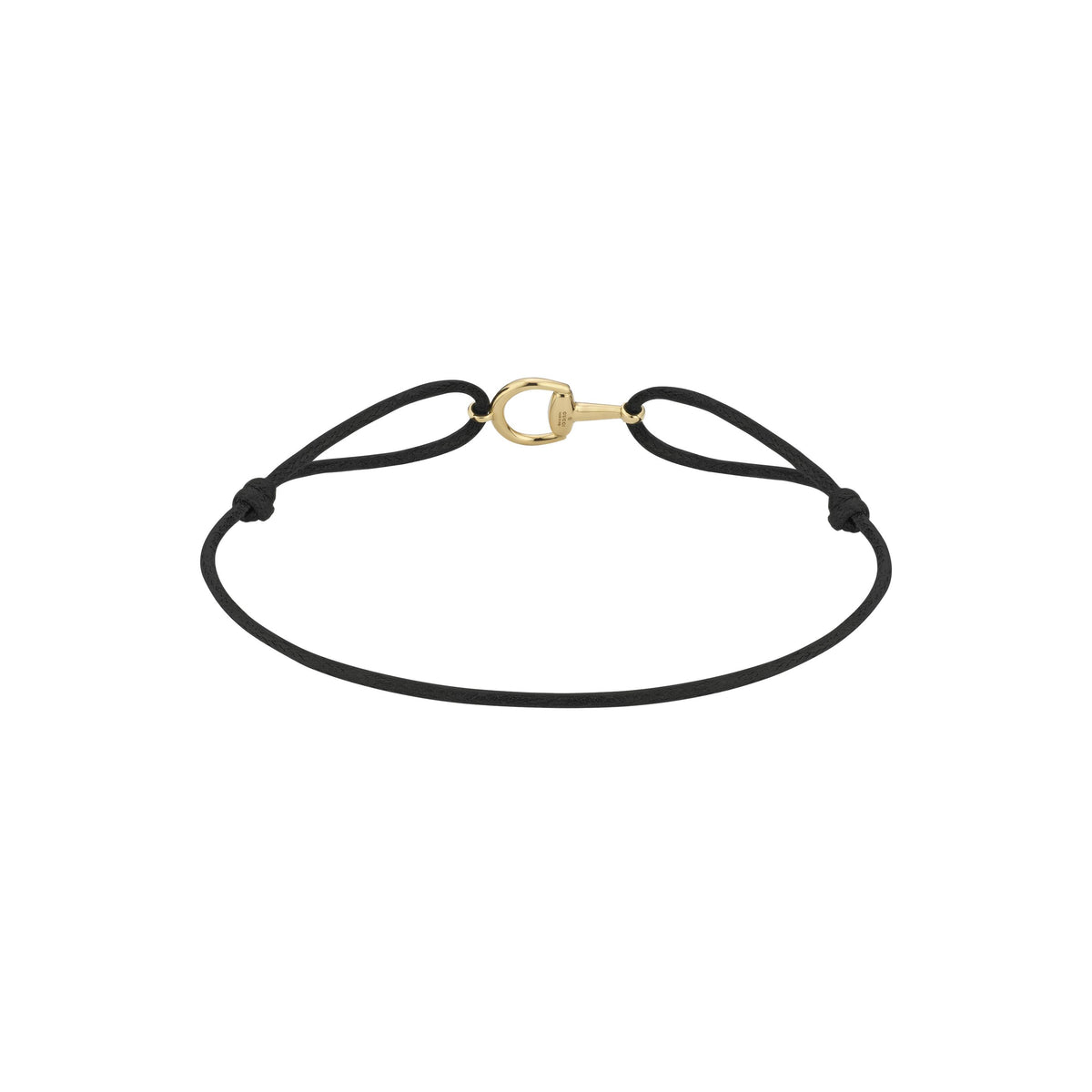 Gucci Horsebit 18k Gold and Cord Bracelet (YBA874902001)