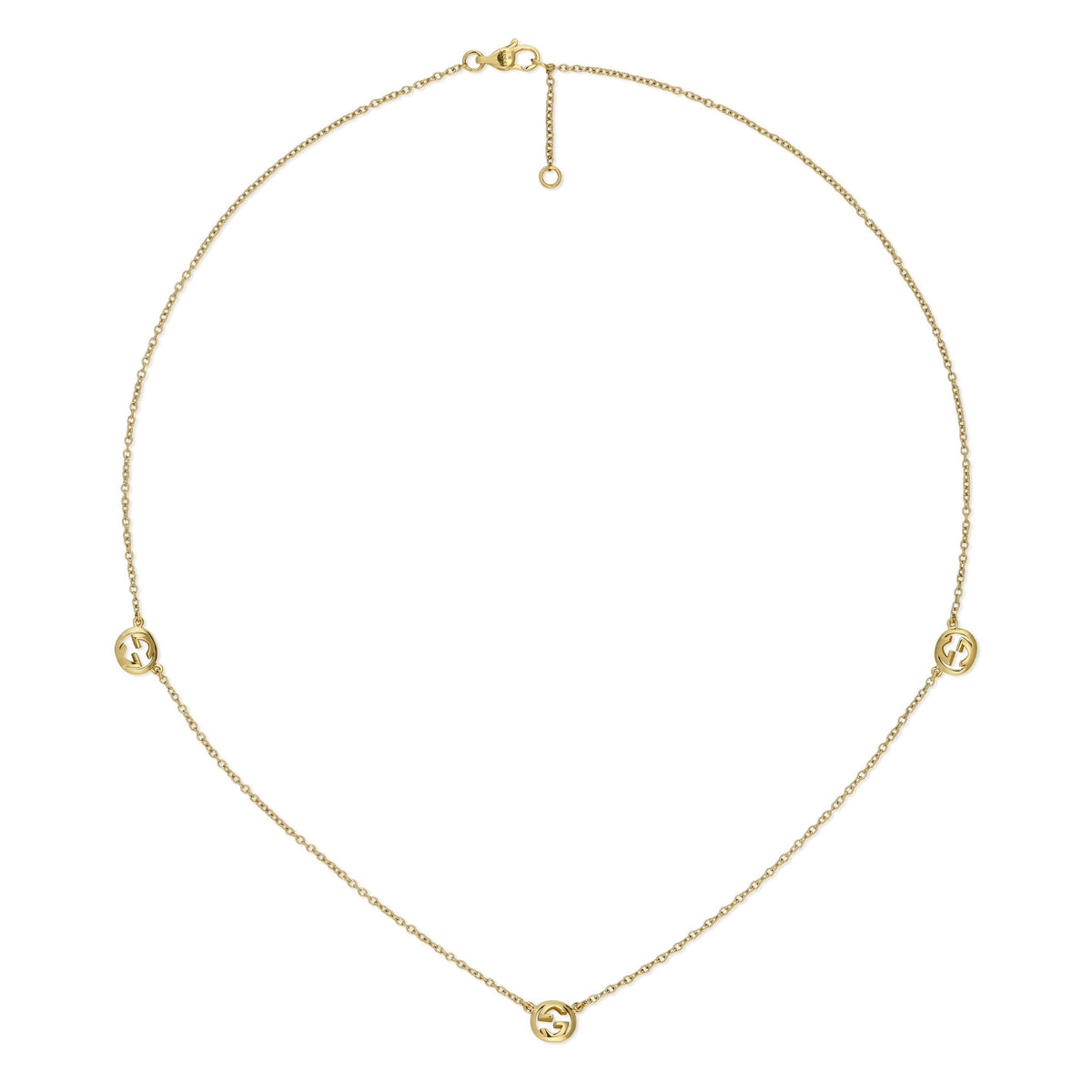 Gucci Interlocking 18k Pendant Necklace (YBB874195001)