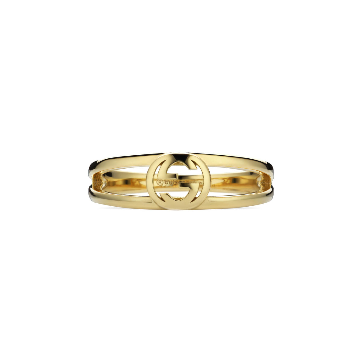 Gucci Interlocking 18k Two-Band Ring (YBCA000MX001)
