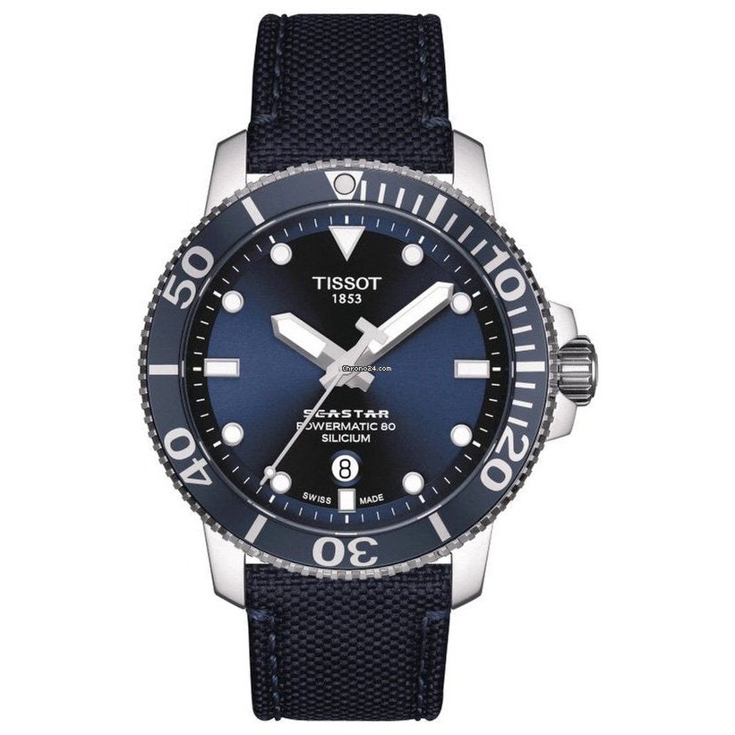 Men's Seastar 1000 Powermatic 80 Watch T1204071704101 Tissot