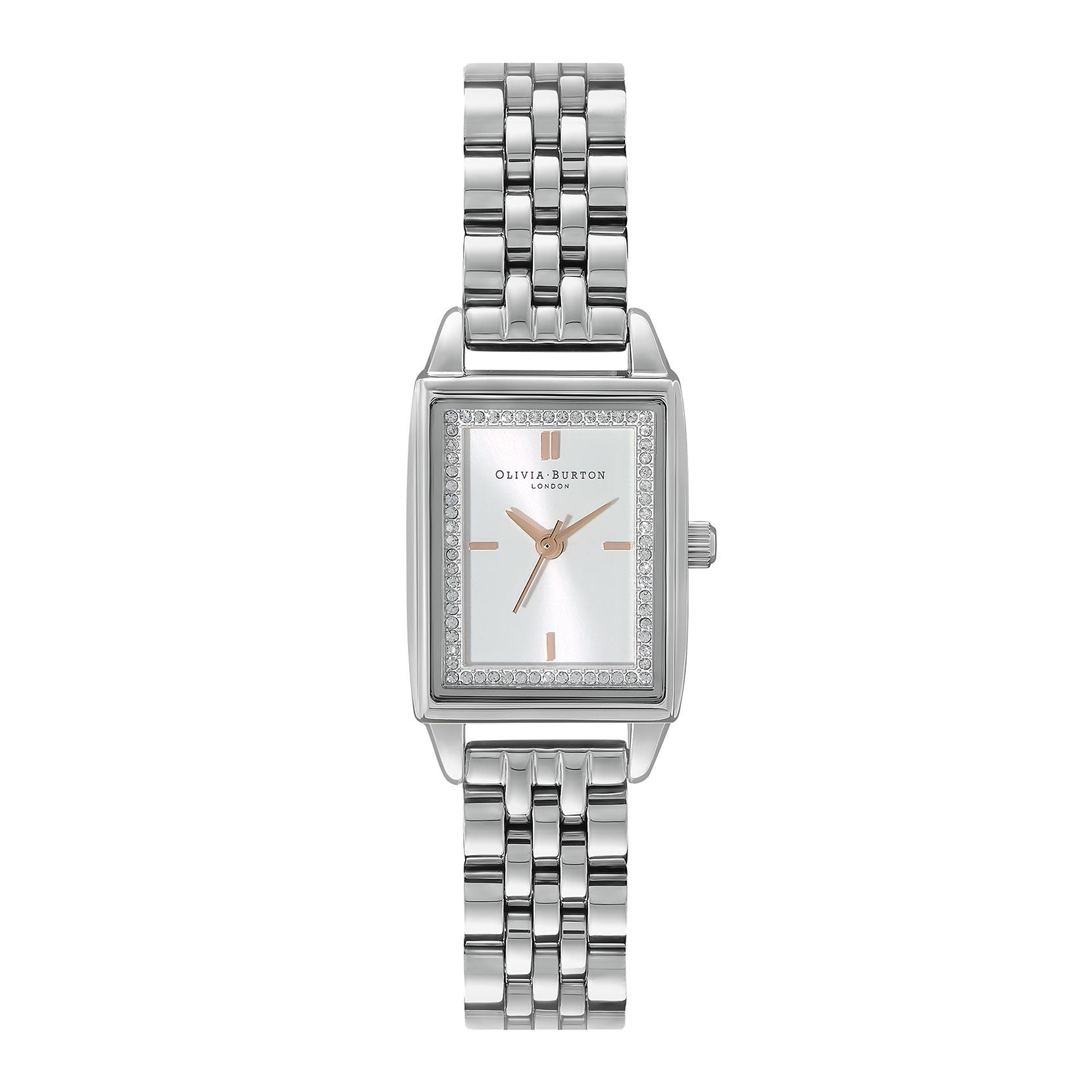 Townhouse Rectangle Silver Bracelet Watch 24000012 Olivia Burton