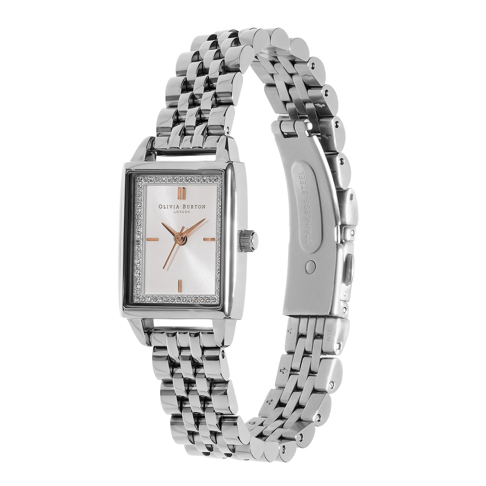 Townhouse Rectangle Silver Bracelet Watch 24000012 Olivia Burton