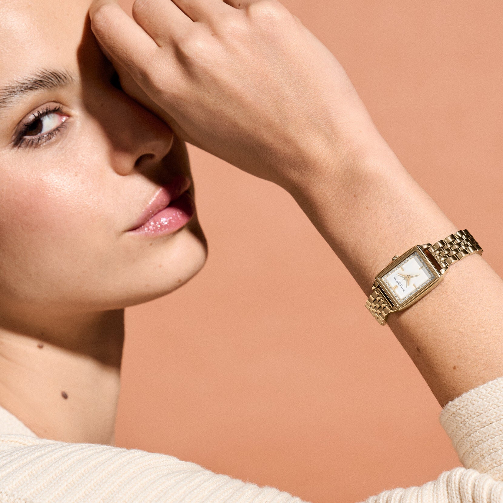 Townhouse Rectangle Gold Bracelet Watch 24000013 Olivia Burton