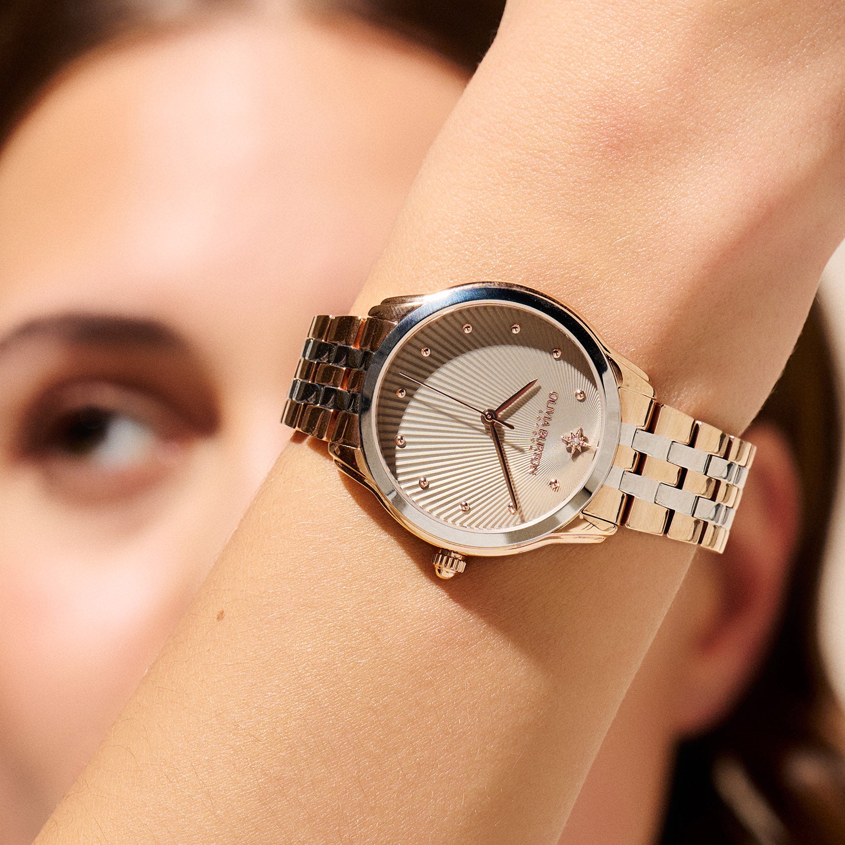 Starlight Grey & Two Tone Bracelet Watch 24000050 Olivia Burton