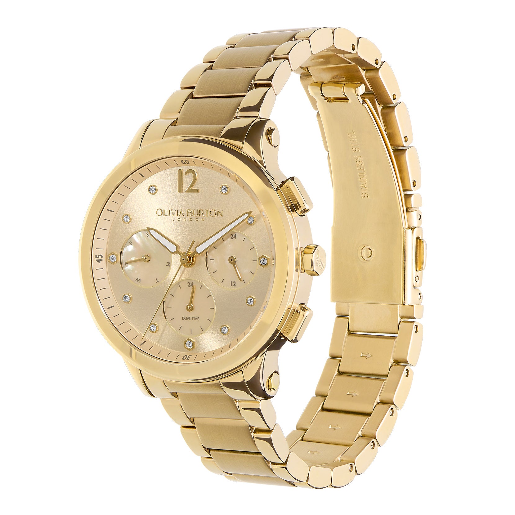 Multi-Function Champagne & Gold Bracelet Watch 24000054 Olivia Burton