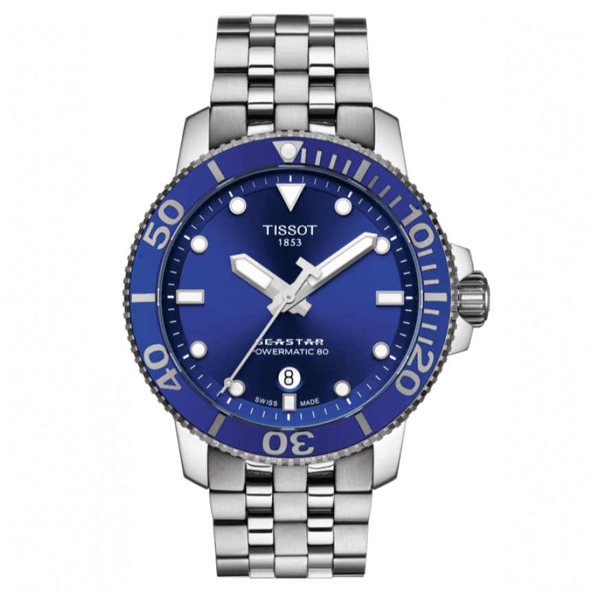 Tissot. Men's Seastar 1000 Powermatic 80 Watch (T1204071104100).