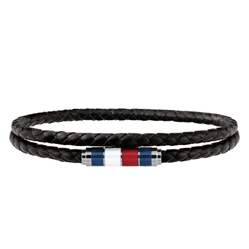 Men's Double Wrap Leather Bracelet 2790056 Tommy Hilfiger Jewelry