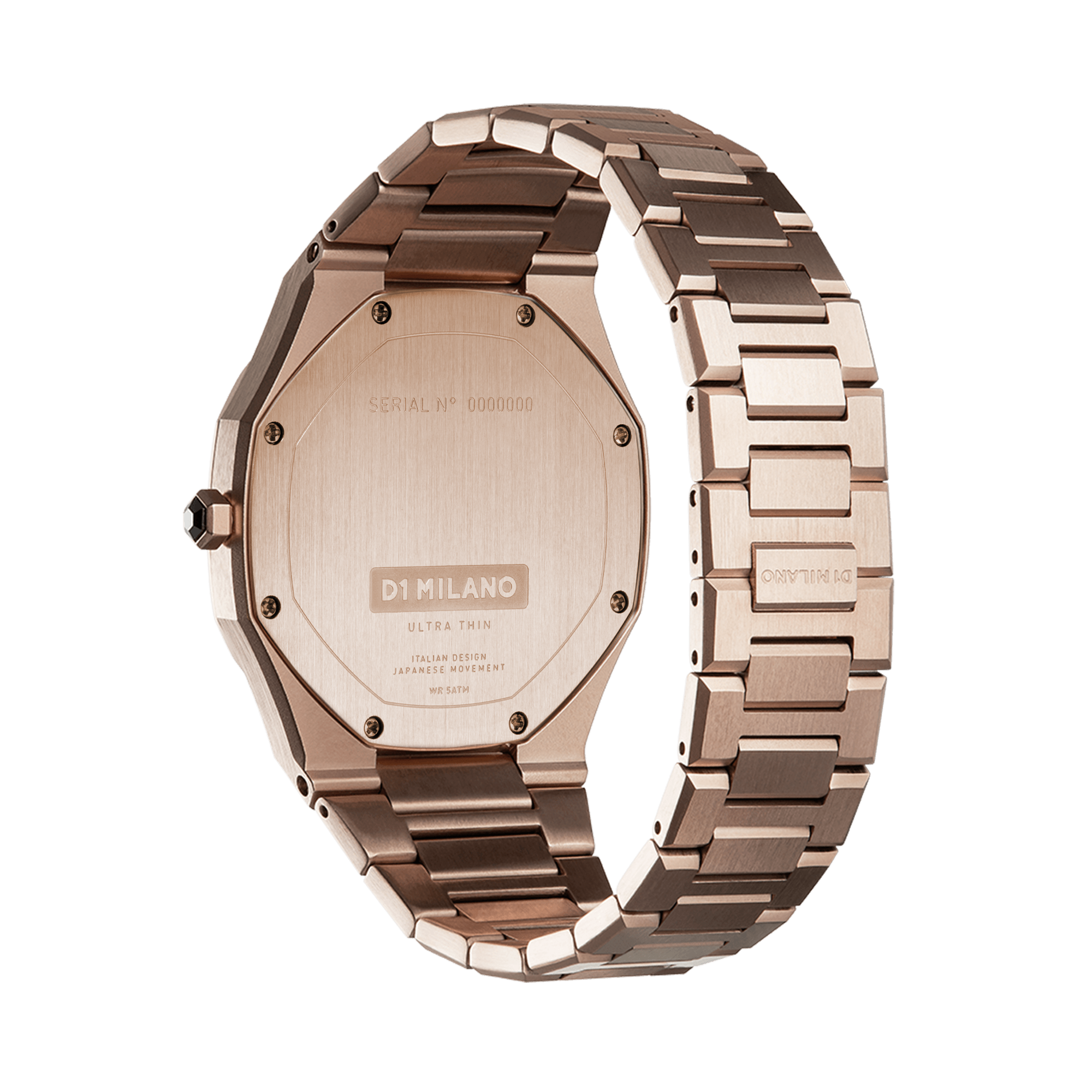 Men's Ultra Thin Bracelet Rose Gold Watch S-A-UTB03 D1 Milano