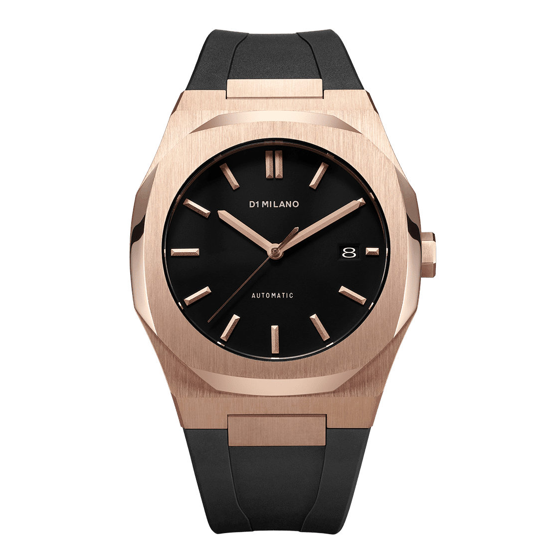 Men's Automatic Rubber Rose Gold Watch D1-ATRJ03 D1 Milano