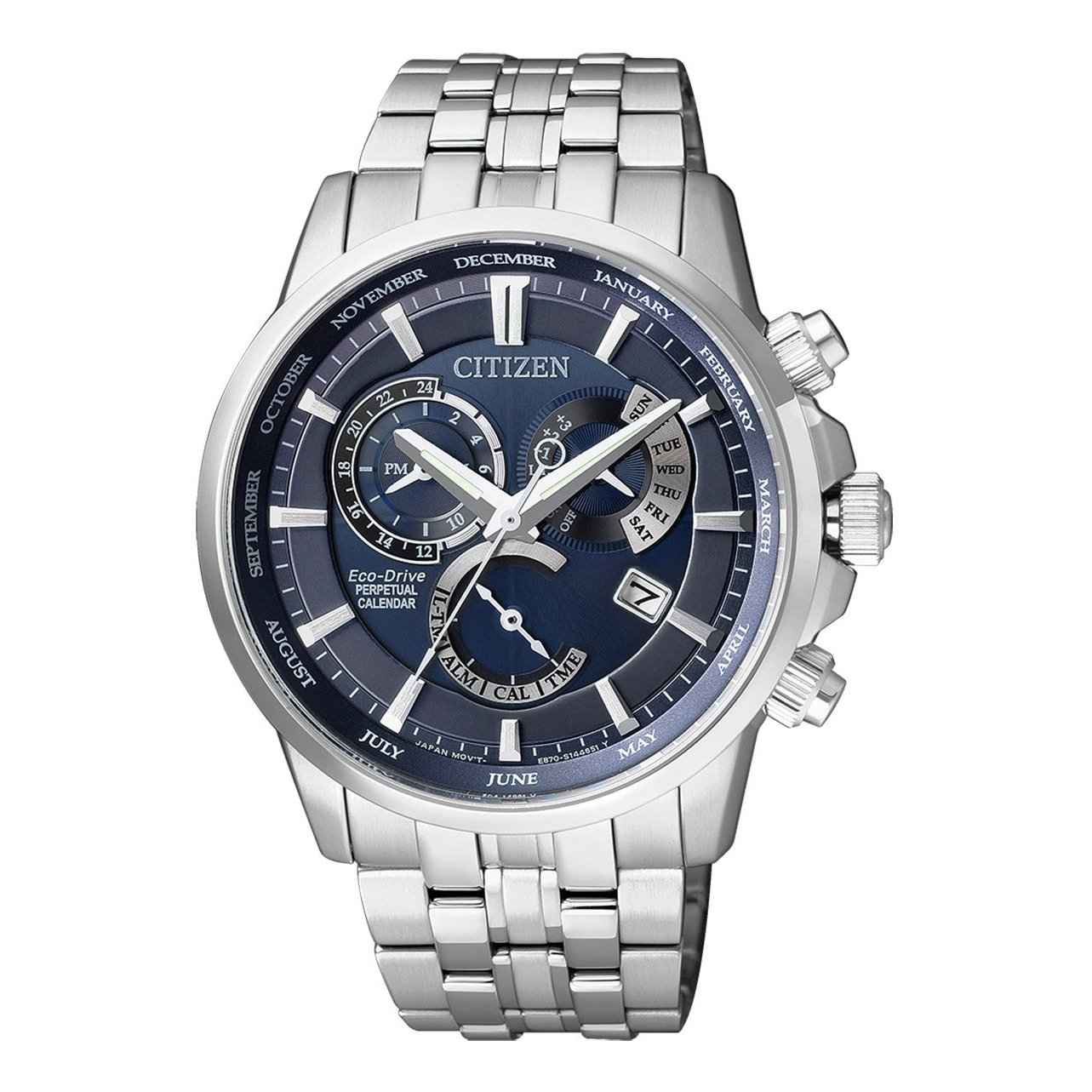 Men's Eco-drive Perpetual Calendar Chrono 41mm Watch BL8140-80L Citizen