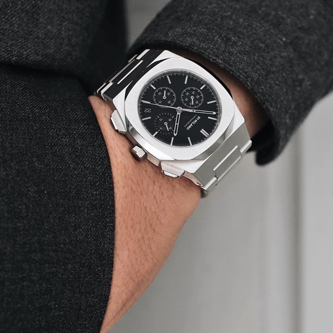 Men's Chronograph Black Watch S-CHBJ01 D1 Milano