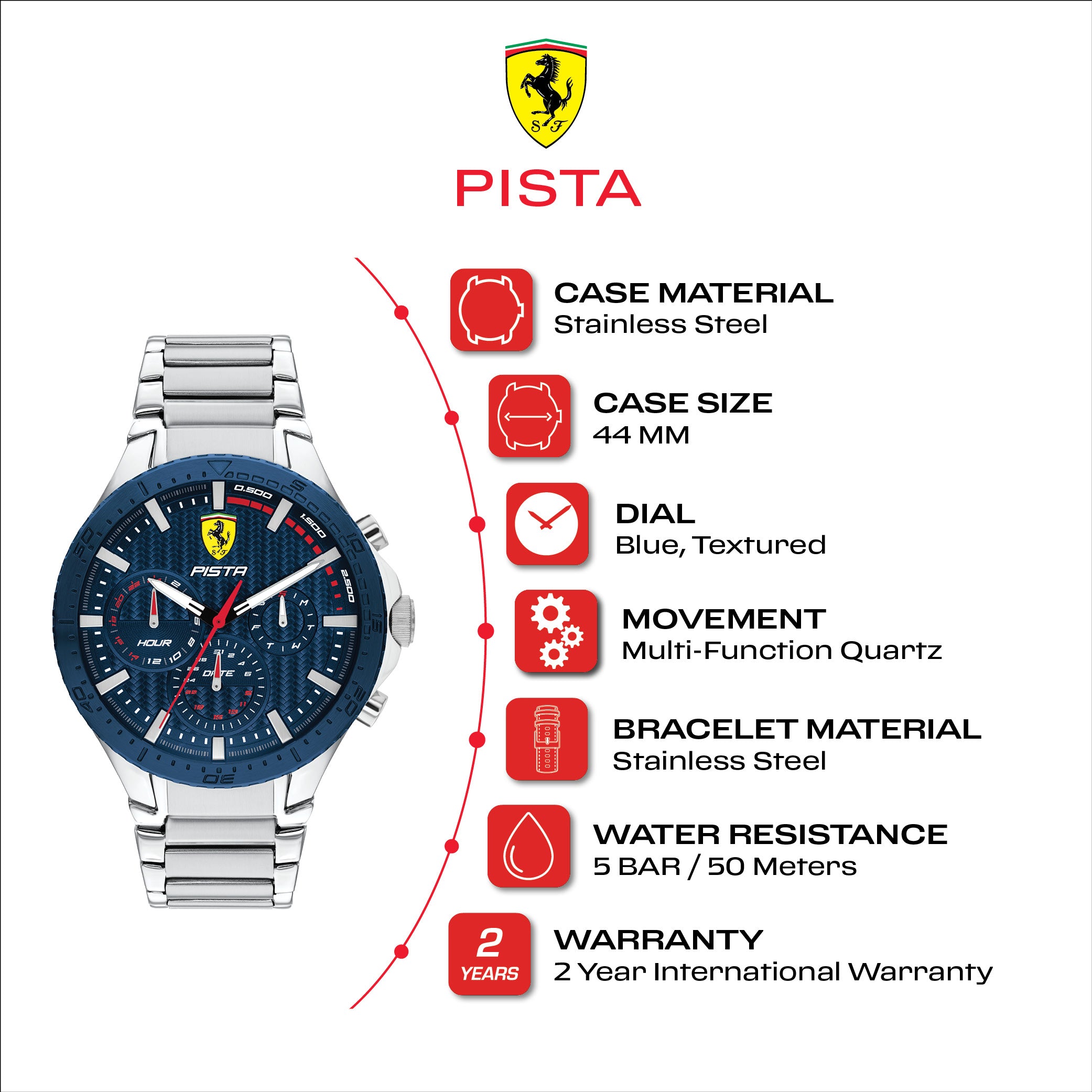 Men's Pista Watch 0830855 Scuderia Ferrari