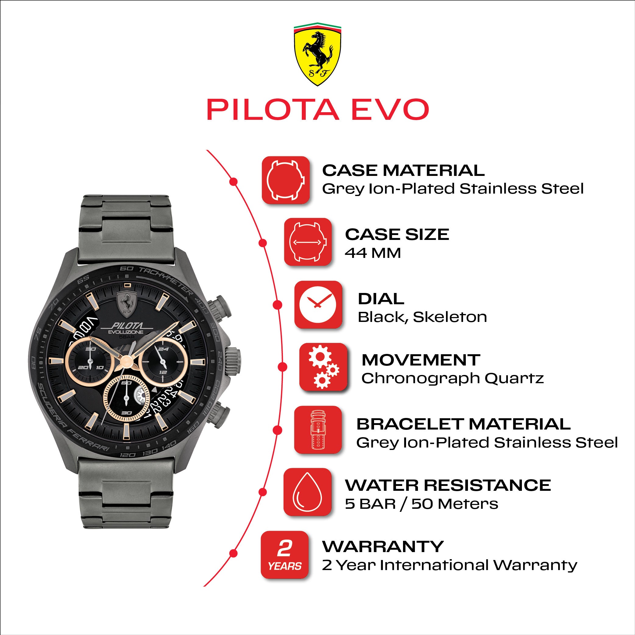 Men's Pilota Evo Watch 830824 Scuderia Ferrari