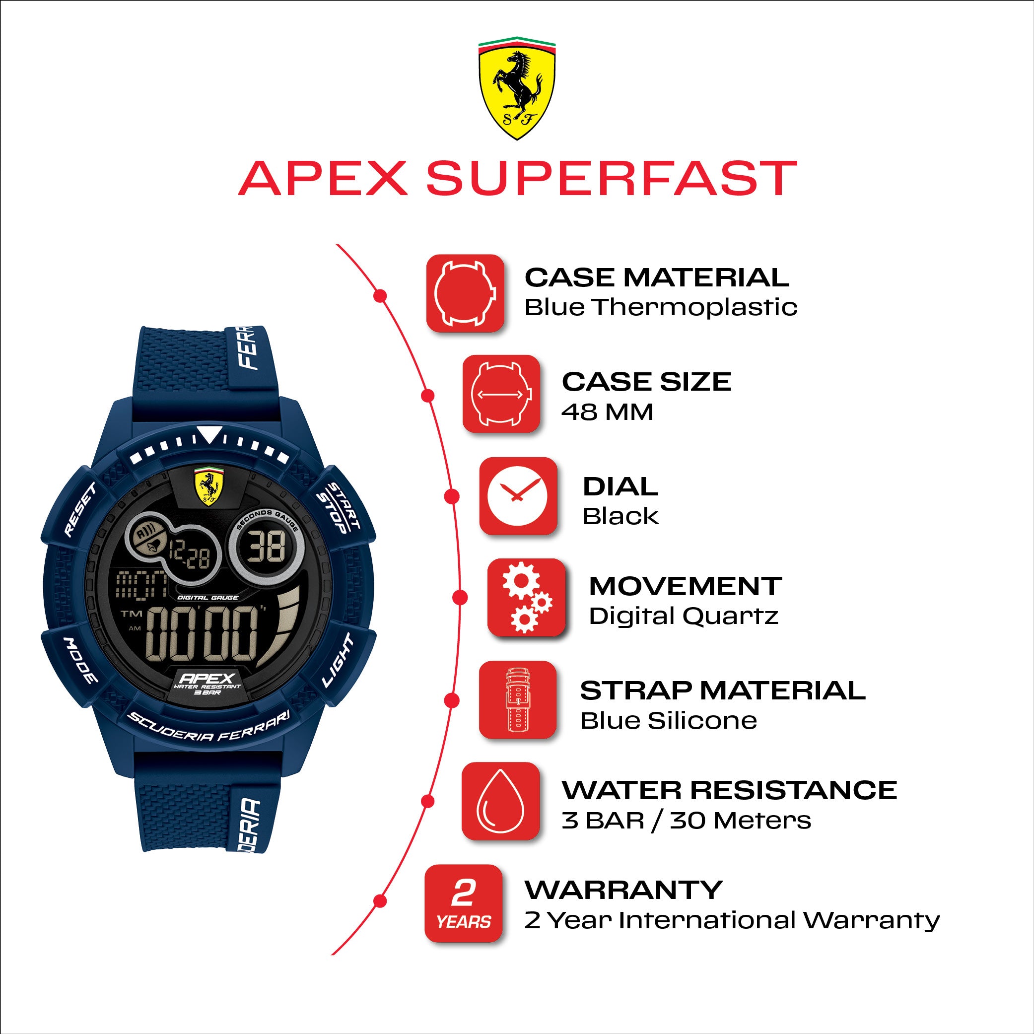 Men's Apex Superfast Watch 0830858 Scuderia Ferrari