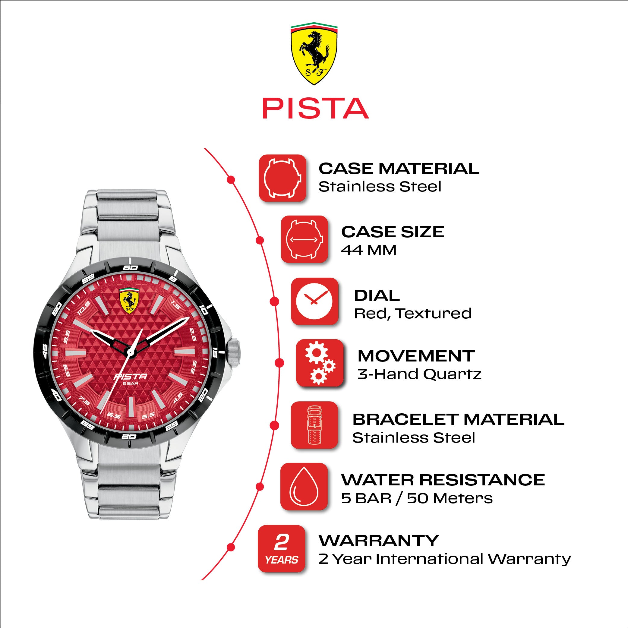 Men's Pista Watch 830865 Scuderia Ferrari