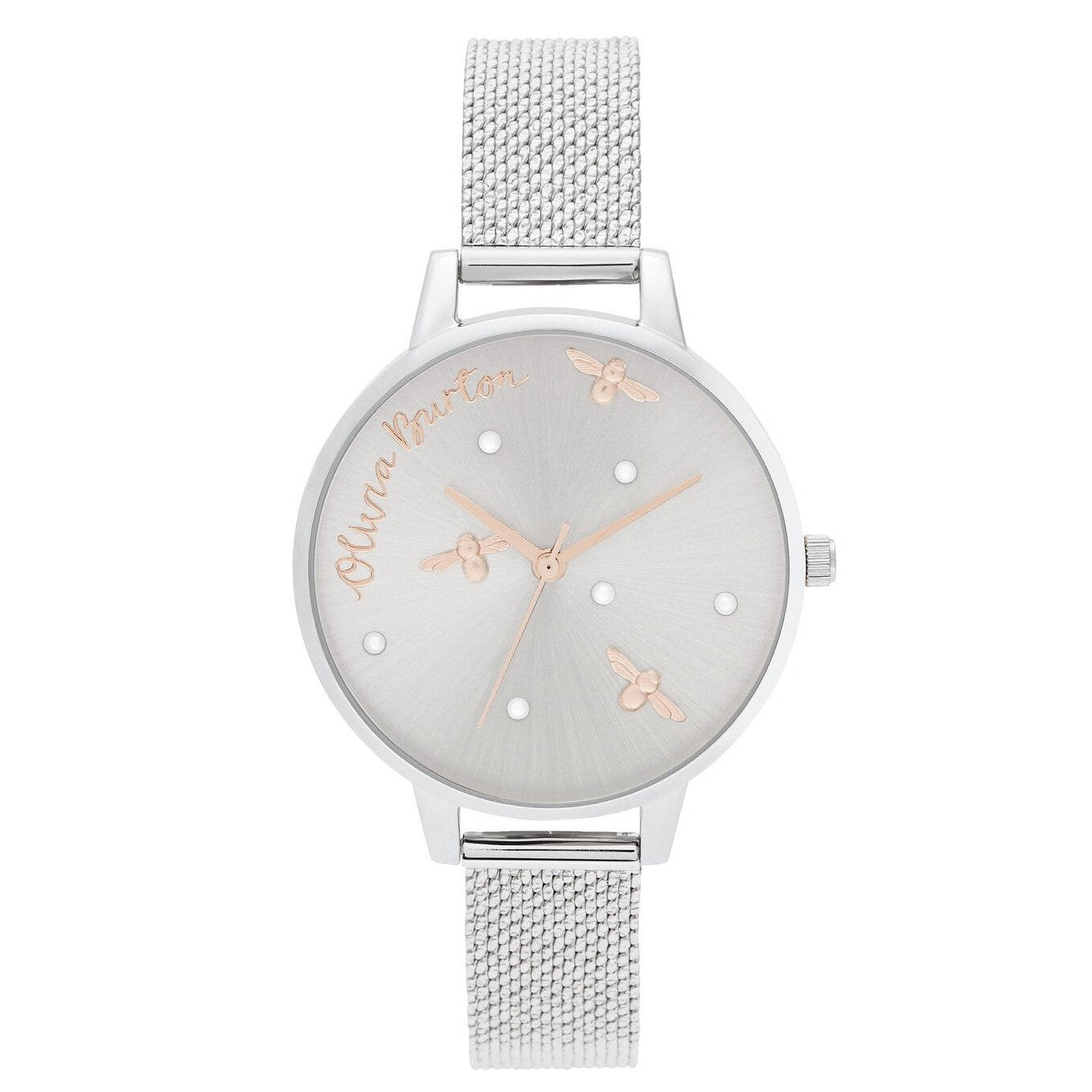 Pearly Queen Rose Gold & Silver Mesh OB16PQ01 Olivia Burton