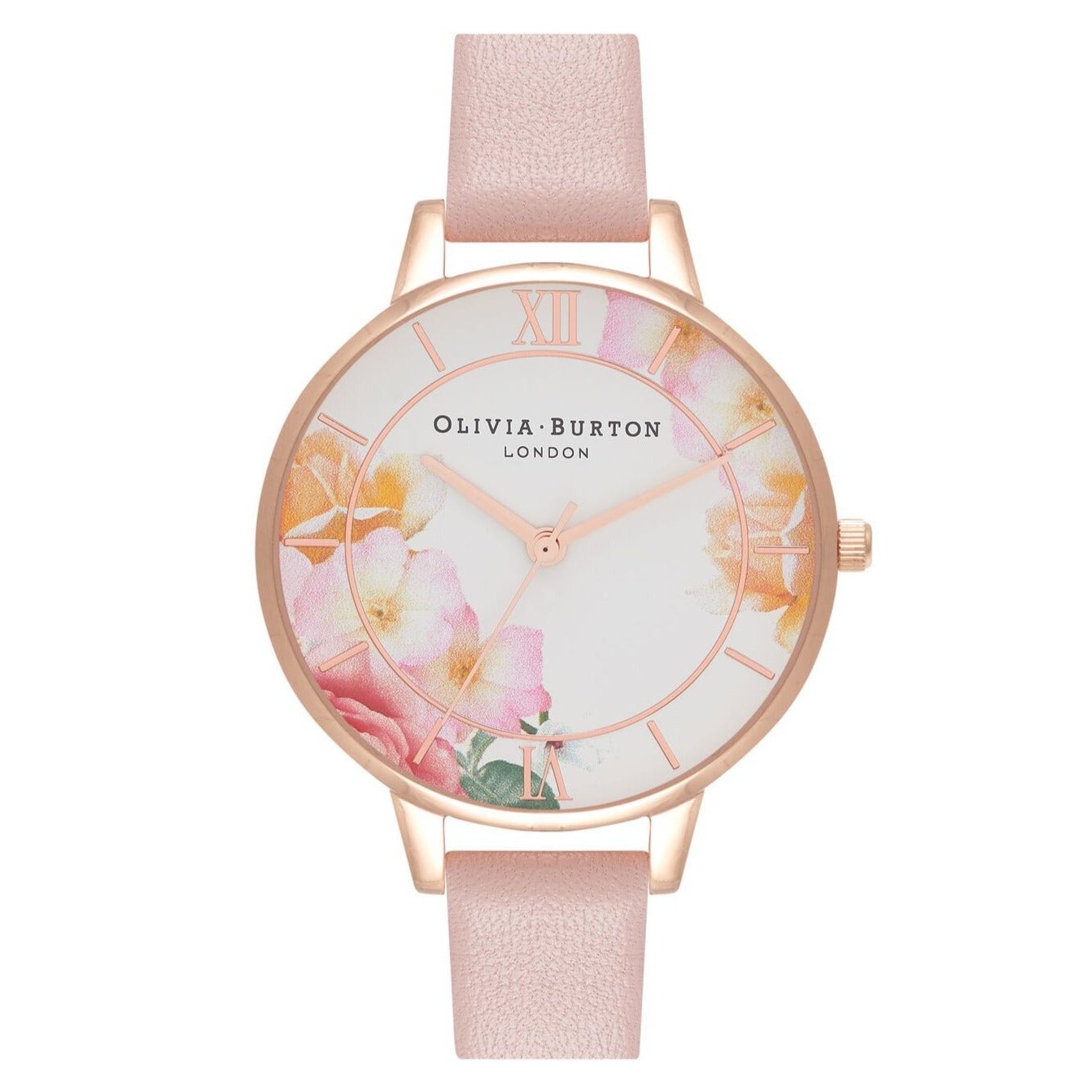 Tea Party Demi Dial Pink & Rose Gold Watch OB16TP03 Olivia Burton