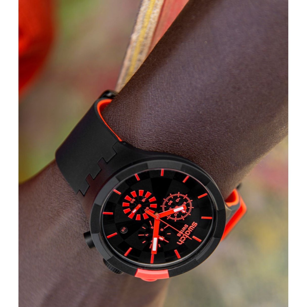 Swatch discount checkpoint red