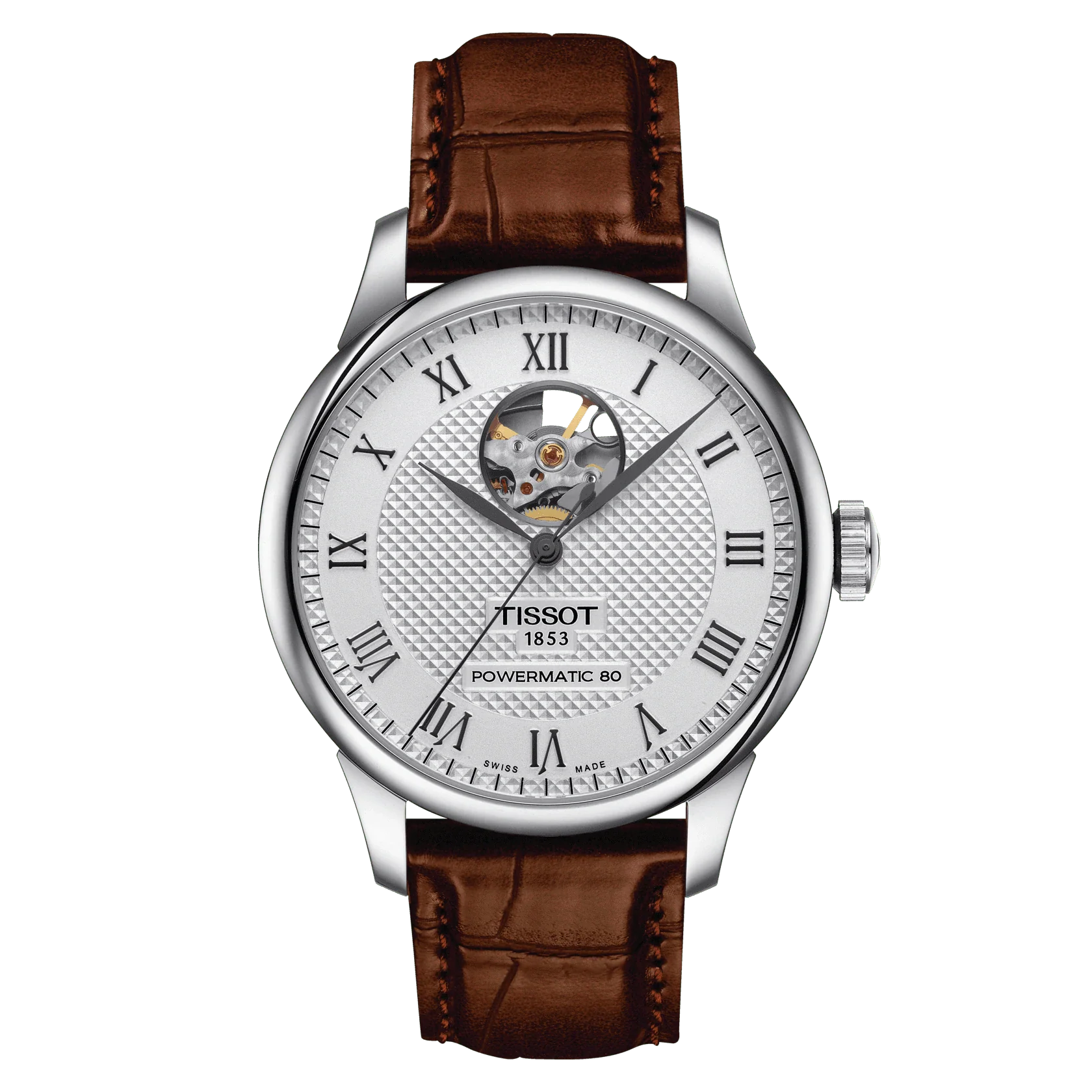 Men's Le Locle Powermatic 80 Open Heart Watch T0064071603301 Tissot