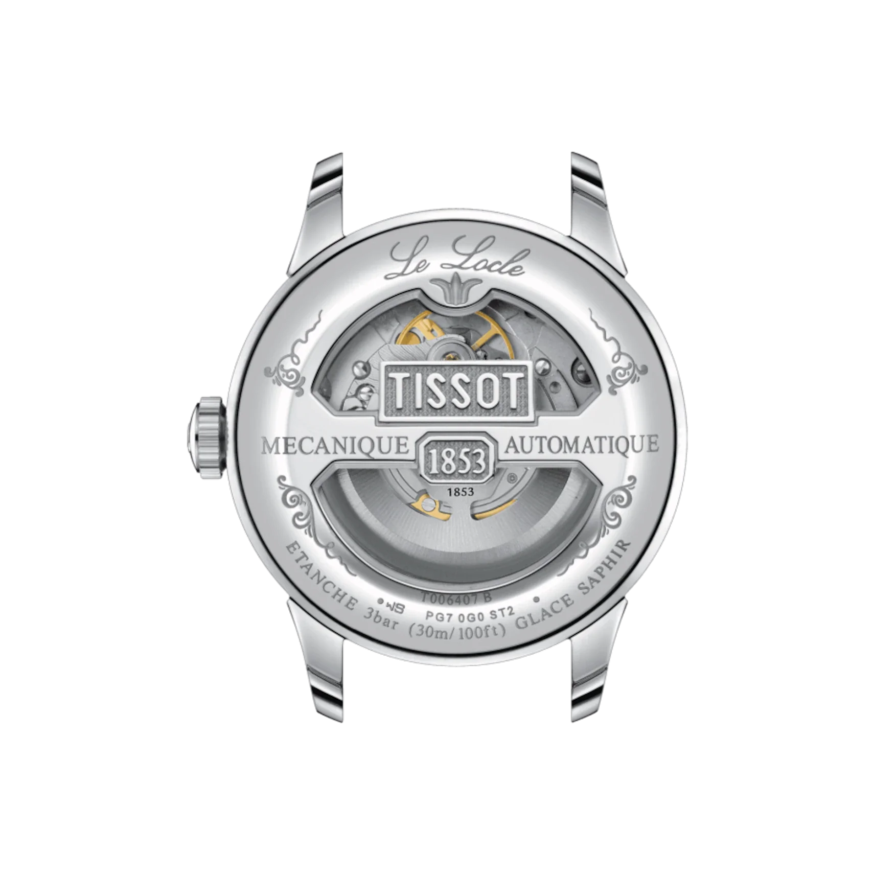 Men's Le Locle Powermatic 80 Open Heart Watch T0064071603301 Tissot