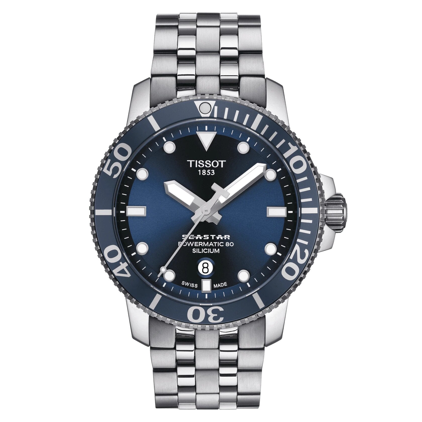 Men's Seastar 1000 Powermatic 80 Silicium Watch T1204071104101 Tissot